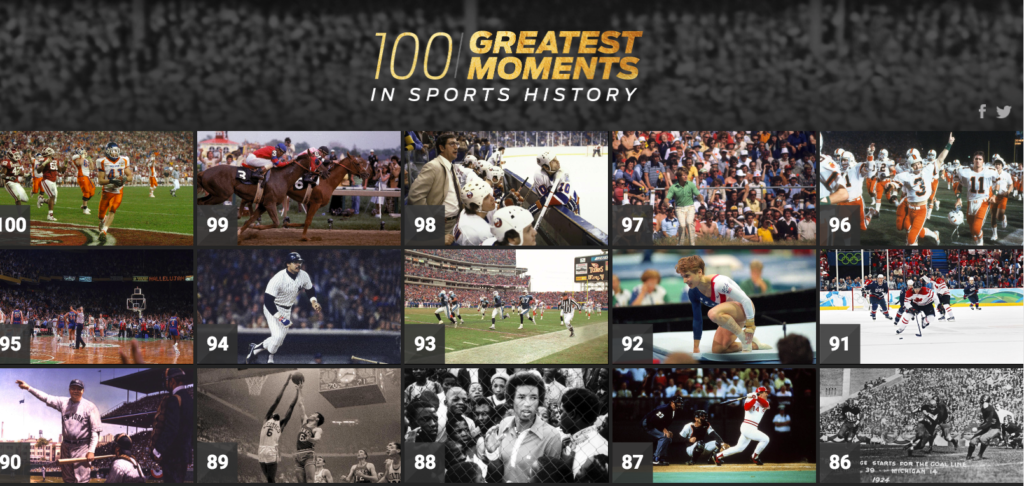 100 Greatest Moments in Sports History