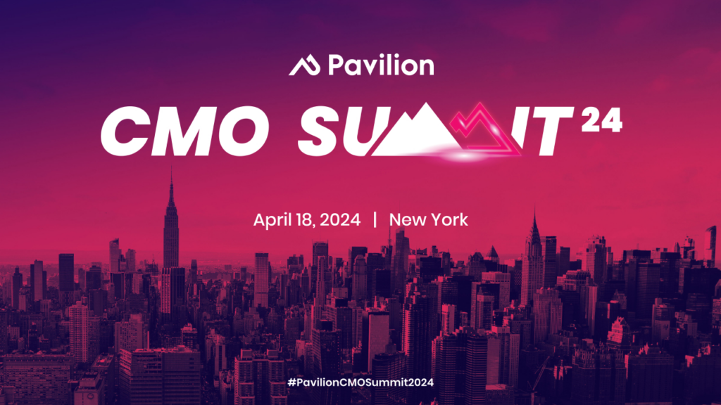 Pavilion CMO Summit banner showcasing a picture of NYC.